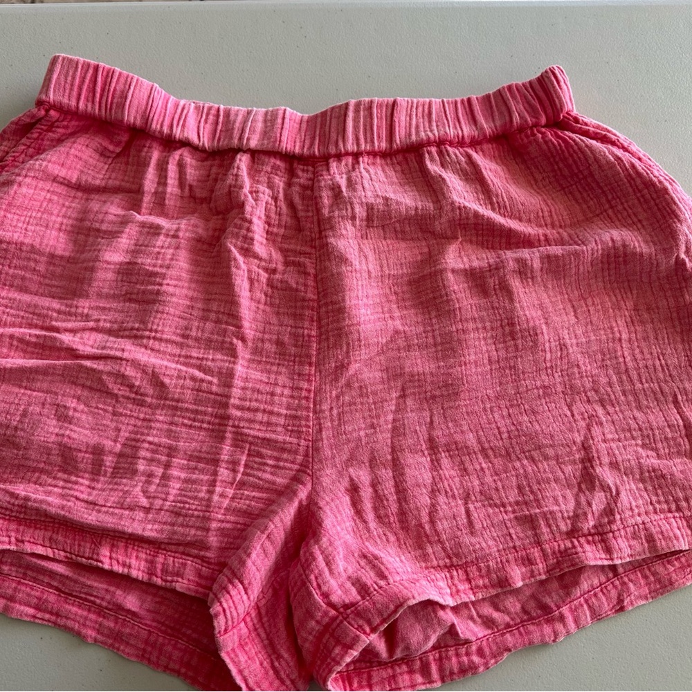 Pink Textured Tank and Shorts Set - Picture 3 of 3